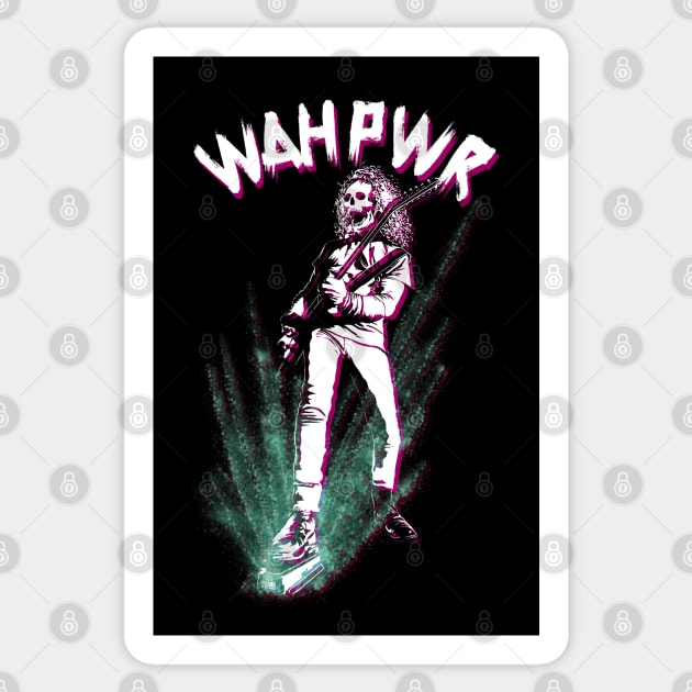 Wah Power - Heavy Metal Guitar Player Sticker by TMBTM